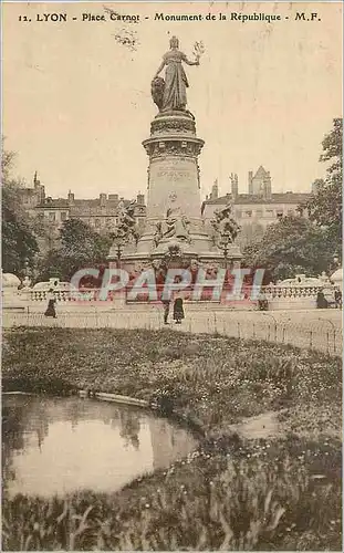 Cartes postales Lyon Place Carnot Monument de la Republique