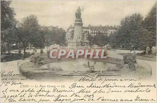 Cartes postales Lyon La Place Carnot (carte 1900)