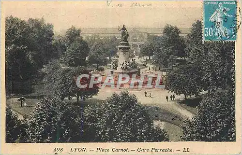 Ansichtskarte AK Lyon Place Carnot Gare Perrache