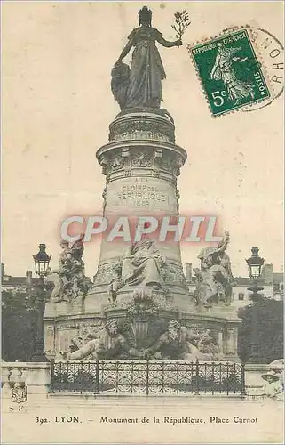 Cartes postales Lyon Monument de la Republique Place Carnot