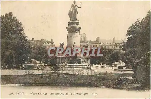 Cartes postales Lyon Carnot Monument de la Republique