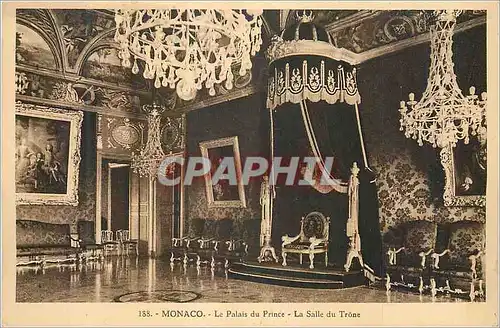 Cartes postales Monaco Le Palais du Prince La Salle du Trone