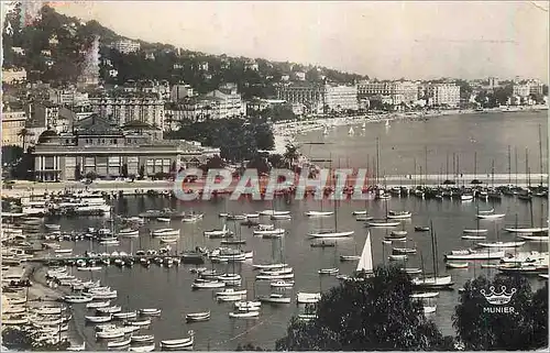 Moderne Karte Cannes Vue Generale prise de Suquet Bateaux