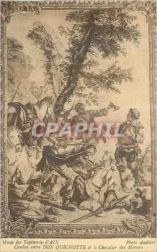 Cartes postales Musee des Tapisseries d'Aix Combat entre Don Quichotte et le Chevalier des Miroirs