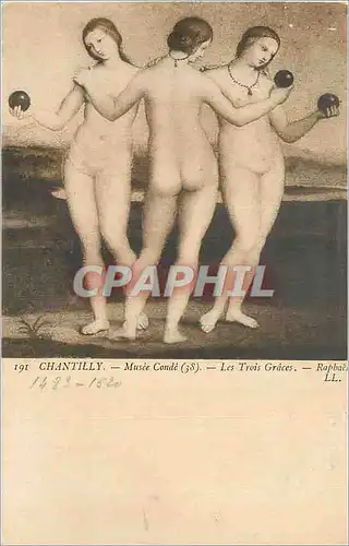 Ansichtskarte AK Chantilly Musee Conde Les Trois Graces