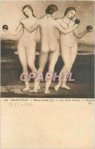 Cartes postales Chantilly Musee Conde Les Trois Graces