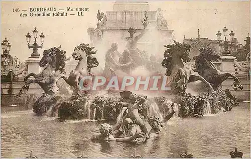 Cartes postales Bordeaux Monument des Girondins (detail)