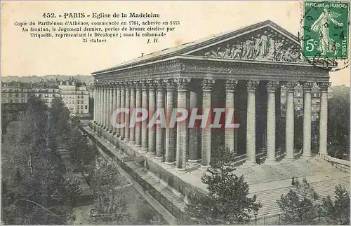 Cartes postales Paris Eglise de la Madeleine