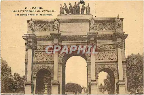 Cartes postales Paris Arc de Triomphe du Carrousel