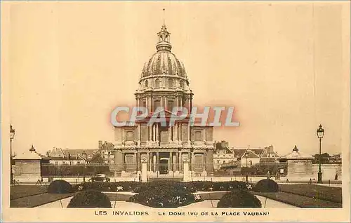 Cartes postales Les Invalides Le Dome (vu de la Place Vauban)