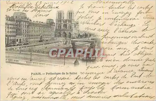 Ansichtskarte AK Paris Prefecture de la Seine (carte 1900)