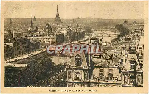 Ansichtskarte AK Paris Panorama des Huit Ponts Tour Eiffel