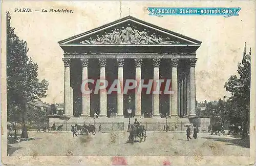 Cartes postales Paris La Madeleine Chocolat Guerin Boutron