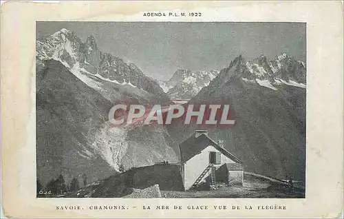 Cartes postales Savoie Chamonix La Mer de Glace vue de la Flegere
