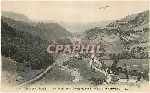 Ansichtskarte AK Le Mont Dore La Vallee de la Dordogne vue de la Route de Clermont