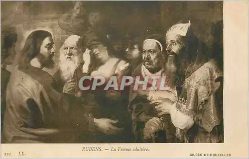 Cartes postales Musee de Bruxelles Rubens La Femme adultere