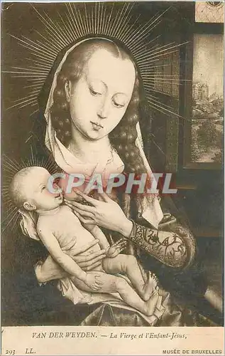 Ansichtskarte AK Musee de Bruxelles Van Der Weyden La Vierge et l'Enfant Jesus