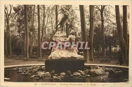 Cartes postales Perpignan Fontaine Monumentale J B Belloc