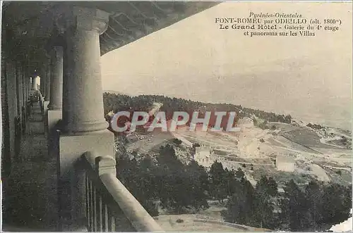 Cartes postales Font Romeu par Odeillo (alt 1800 m) Pyrenees Orientales Le Grand Hotel Galerie du 4e Etage
