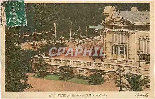 Cartes postales Vichy Terrasse et Theatre du Casino