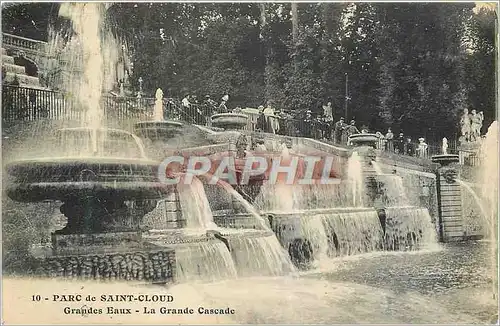 Cartes postales Parc de Saint Cloud Grandes Eaux La Grande Cascade