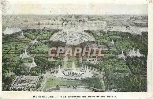 Cartes postales Versailles Vue Generale du Parc et du Palais
