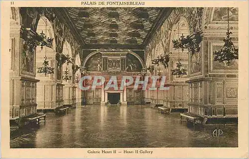 Cartes postales Palais de Fontainebleau Galerie Henri II