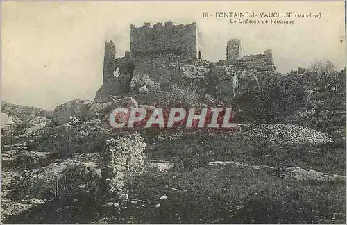 Cartes postales Fontaine de Vaucluse (Vaucluse) Le Chateau de Petrarque