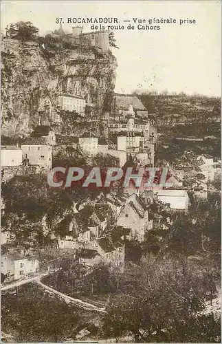Cartes postales Rocamadour Vue Generale prise de la Route de Cahors
