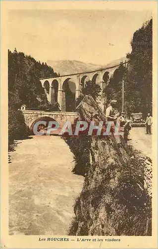 Cartes postales Les Houches L'Arve et les Viaducs Automobile