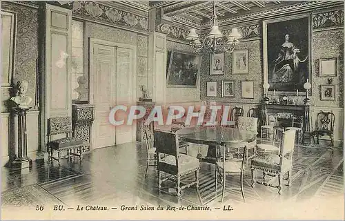 Cartes postales Eu Le Chateau Grand Salon du Rez de Chaussee
