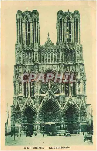 Cartes postales Reims La Cathedrale