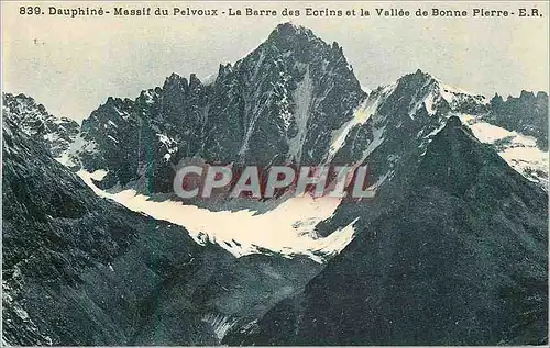 Cartes postales Dauphine Massif du Pelvoux La Barre des Ecrins et la Vallee de Bonne Plerre