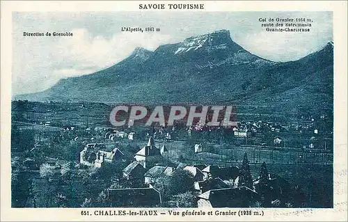 Ansichtskarte AK Challes les Eaux Savoie Tourisme Vue Generale et Granier (1938 m)