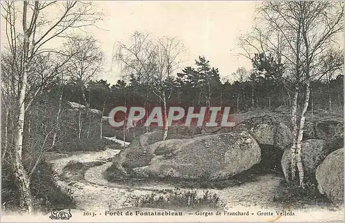 Cartes postales Foret de Fontainebleau Gorges de Franchard Grotte Velleda