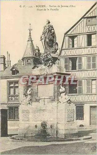 Cartes postales Rouen Statue de Jeanne d'Arc Place de la Pucelle