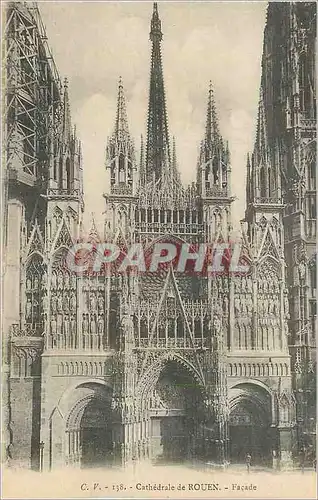 Cartes postales La Cathedrale de Rouen Facade