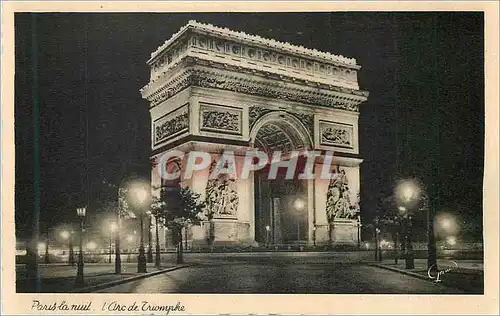 Ansichtskarte AK Paris La Nuit L'Arc de Triomphe