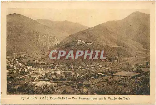 Cartes postales Amelie les Bains Vue Panoramique sur la Vallee du Tech