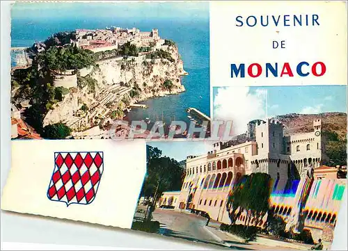 Moderne Karte Souvenir de Monaco