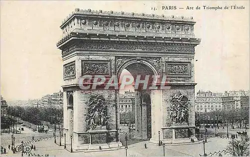 Cartes postales Paris L'Arc de Triomphe de l'Etoile