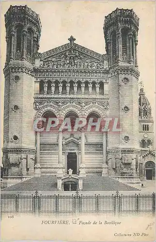 Cartes postales Fourviere Facade de la Basilique