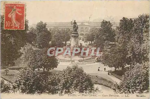 Ansichtskarte AK Lyon Place Carnot Gare Perrache