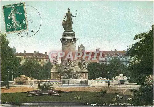 Ansichtskarte AK Lyon La Place Perrache