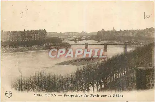 Ansichtskarte AK Lyon Perspective des Ponts sur le Rhone