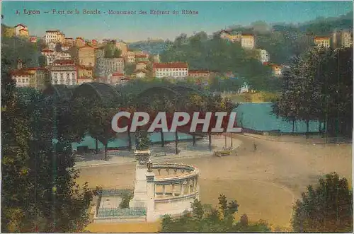 Cartes postales Lyon Pont de la Boncle Monument des Enfants du Rhone