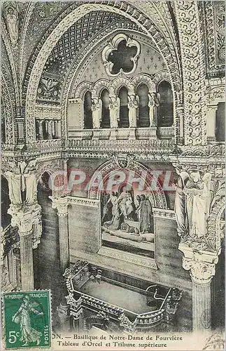 Ansichtskarte AK Lyon Basilique de Notre Dame de Fourviere Tableau d'Orcel et Tribune Superieure