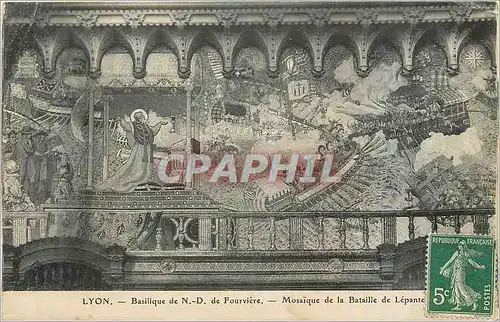 Ansichtskarte AK Lyon de N D de Fourviere Mosaique de la Bataille de Lepante