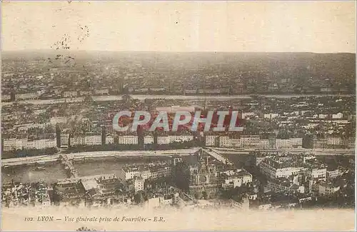 Cartes postales Lyon Vue Generale prise de Fourviere