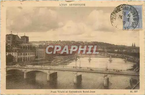 Cartes postales Lyon Pont Tilsitt et Cathedrale Saint Jean